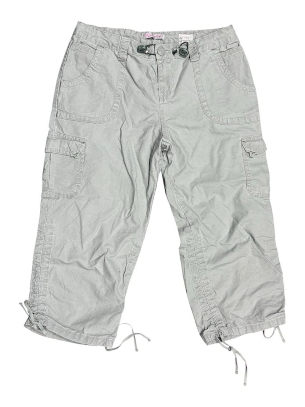 UNIONBAY Mint Cargo Capris with Drawcord Hems